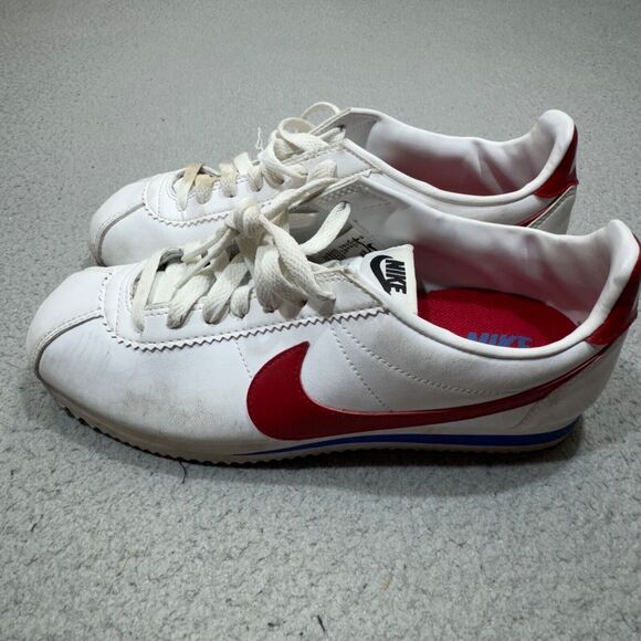 Nike Classic Cortez Shoes Women 9 White Forrest Gump Long Distance Running Train - Picture 2 of 16